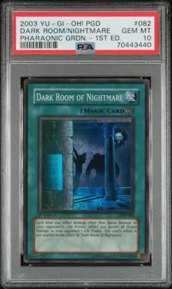 YUGIOH PSA 10 2003 Dark Room of Nightmare PGD-082 Super Rare 1st Edition *3440 - Image 1