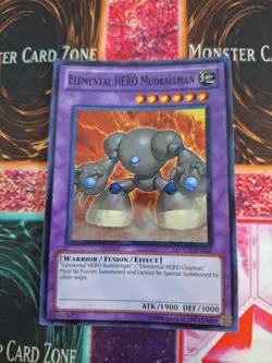 Yugioh Elemental Hero Mudballman LCGX-EN053 Super Rare Unlimited Near Mint - Image 1