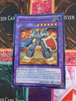 Yugioh Elemental Hero Rampart Blaster LCGX-EN047 Super Rare Unlimited Near Mint - Image 1
