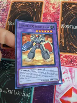 Yugioh Elemental Hero Rampart Blaster LCGX-EN047 Super Rare Unlimited Near Mint - Image 2