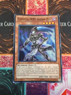 Yugioh Elemental HERO Shadow Mist SDHS-EN001 Super Rare Unlimited Near Mint - Image 1