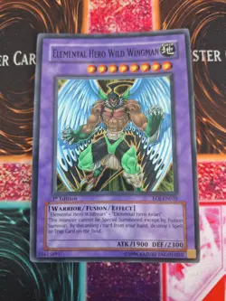Yugioh Elemental Hero Wild Wingman EOJ-EN035 Super Rare 1st Edition Near Mint - Image 1