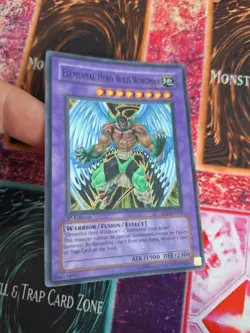 Yugioh Elemental Hero Wild Wingman EOJ-EN035 Super Rare 1st Edition Near Mint - Image 2