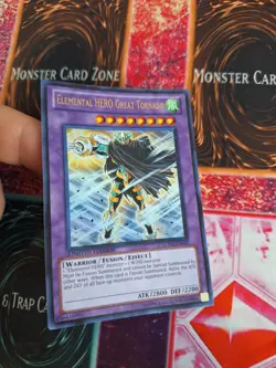 Yugioh Elemental HERO Great Tornado LC02-EN010 Ultra Rare Limited Near Mint - Image 2