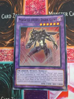 Yugioh Masked HERO Dark Law SDHS-EN044 Super Rare Unlimited Near Mint - Image 1