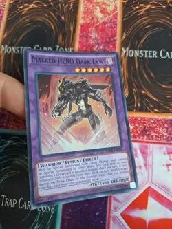 Yugioh Masked HERO Dark Law SDHS-EN044 Super Rare Unlimited Near Mint - Image 2