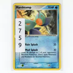 Pokemon TCG Marshtomp 24/100 EX Crystal Guardians Regular Rare Card EN-DMG 2006 - Image 3