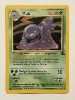 Pokemon TCG Muk Holo Rare Card 13/62 Fossil - Image 1