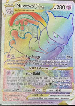 Pokemon Card- Mewtwo VSTAR (Secret) 079/078 Pokemon GO Holo - Image 1