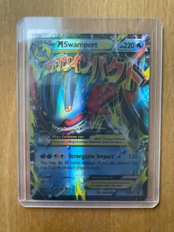 Pokemon MEGA M Swampert EX Ultra Rare XY87 Black Star Promo Holo TCG Card - Image 1