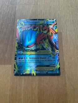 Pokemon MEGA M Swampert EX Ultra Rare XY87 Black Star Promo Holo TCG Card - Image 2