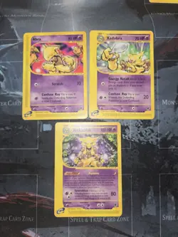 Pokemon Cards: 3 Cards Abra Kadabra & Alakazam Expedition Base Set Regular 2002 - Image 1