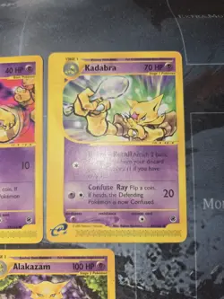 Pokemon Cards: 3 Cards Abra Kadabra & Alakazam Expedition Base Set Regular 2002 - Image 3