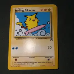 Pokemon Card - Surfing Pikachu - Black Star Promo #28 WotC - Mint Not Graded - Image 1