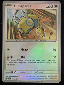 Dunsparce (Master Ball Pattern) (079/131) SV: Prismatic Evolutions Pokemon LP - Image 1