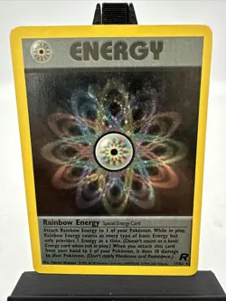Pokemon 2000 Rainbow Energy Holo - 17/82 Team Rocket Set WOTC - LP - Image 2
