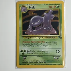 Pokemon TCG Muk Fossil 13/62 Holo Unlimited Holo Rare Vintage WOTC - Image 1