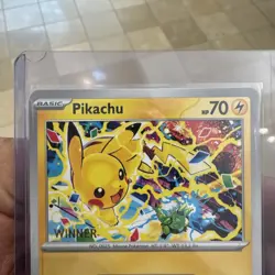 Pokemon ENGLISH WINNER Stamped SVP 225 Pikachu 2025 World Championship in US - Image 3