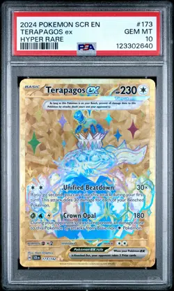 2024 POKEMON SCR EN-STELLAR CROWN HYPER RARE #173 TERAPAGOS EX PSA 10 - Image 1