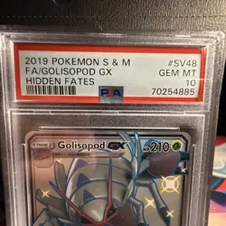 2019 Pokemon Hidden Fates #SV48 Golisopod GX Full ART PSA 10 Gem Mint - Image 3