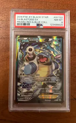 Pokemon TCG X&Y / RED & BLUE - BLASTOISE EX Promo #XY122 - PSA Grade 8 (2016) - Image 1