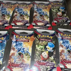 14x Pokemon Scarlet and Violet Base Set Booster Packs New Sealed ALL ARTS - Image 1