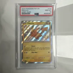 Pokemon 2024 Pikachu 131/091 Shiny Rare Paldean Fates GEM MINT PSA 10 - Image 1