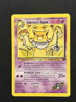 Pokemon GYM Challenge - Sabrina’s Hypno - 56/132 - Unlimited Edition - VLP/LP - Image 2