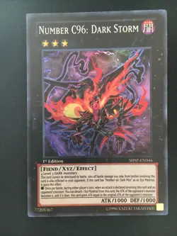 YUGIOH! NUMBER C96: DARK STORM - SHSP EN046 SUPER RARE 1^ ED NEAR MINT - Image 1