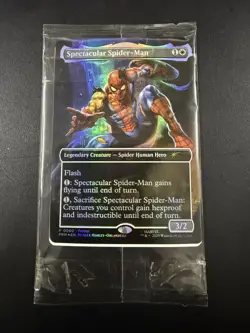 Magic the Gathering Battle Damage Spiderman card from Marvel Legends Spiderman - Image 1