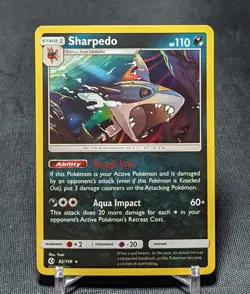 Sharpedo Rare Holo Darkness Pokemon TCG Sun & Moon Base Set Card 82/149 - Image 1