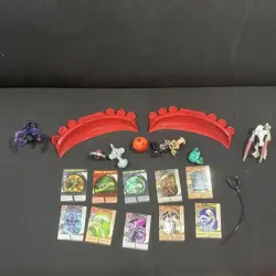 Mixed Lot Beyblade and Bakugan Battle Brawlers Toys Cards and Launchers - Image 1