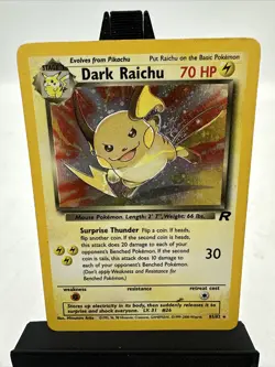 Pokemon Card TCG Dark Raichu English Team Rocket 83/82 Holo Rare Secret - Image 2