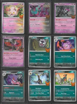 Pokemon Trick Or Trade 2024 FULL SET of 30 Cards In Mini Binder Cosmos Holos - Image 5