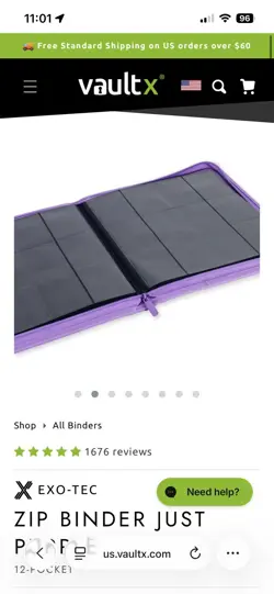 Vault x Just Purple Special Edition Exo-Tec Zip Binder 12-Pocket 480 Cards - Image 4