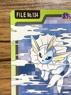 Pokemon Carddass Card Vaporeon File No.134 Bandai Pocket Monsters 1997 Japan - Image 3