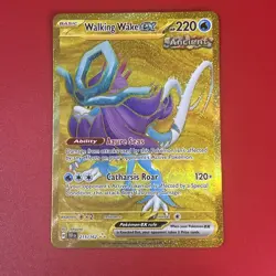 Pokemon TCG 2024 Walking Wake Ex 215/162 Gold Holo Full Art Hyper Rare Card TEF - Image 1