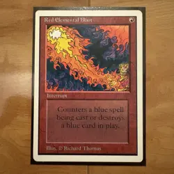 Red Elemental Blast Unlimited Magic The Gathering 1993 Vintage Interrupt - Image 1