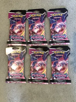 Pokemon TCG: Fusion Strike Sleeved Booster Pack X6 New & Sealed - Image 1