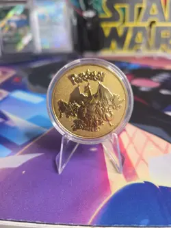 Pokemon Gold Plated Celebi Collectible Coin with Case! - Image 2
