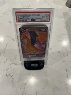 2020 Pokemon SWSH BSP Charizard V #50 Champion Path Elite Trainer Box PSA 10 - Image 1