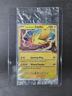 Team Rocket's Zapdos Pokemon Destined Rivals Stamped Asia Exclusive Promo Sealed - Image 1