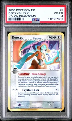 2006 POKEMON EX HOLON PHANTOMS #5 DEOXYS-HOLO PSA 4 - Image 1