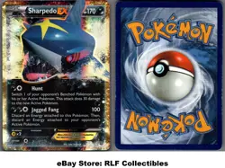 2015 Pokemon, XY Primal Clash, #91/160 Sharpedo EX, Holo Ultra Rare - Image 1