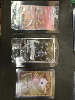 Pokemon TCG 151 UPC Promo Set Mew 053, Mewtwo 052, Metal Mew 205 New Sealed - Image 2