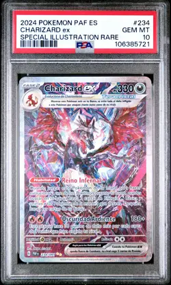 2024 POKEMON SPANISH PAF ES-PALDEAN FATES #234 CHARIZARD EX PSA 10 - Image 1
