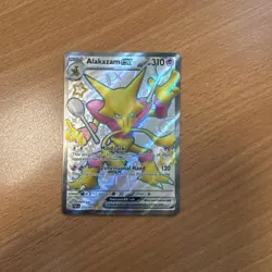 Pokemon TCG Alakazam EX Paldean Fates 215/091 Shiny Ultra Rare - Image 1