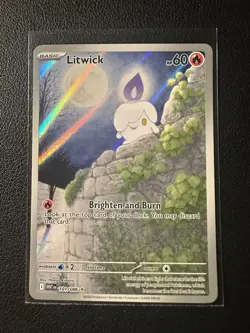 Litwick 101/86 Pokemon TCG S&V White Flare Illustration Rare Holo NM - Image 1
