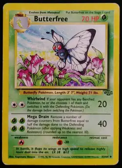 Butterfree - 33/64 - Uncommon - Unlimited - Jungle - Pokemon - Image 1