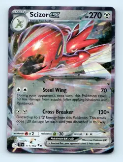 2024 Scarlet & Violet Series - Temporal Forces Scizor ex Double Rare #111 - Image 1